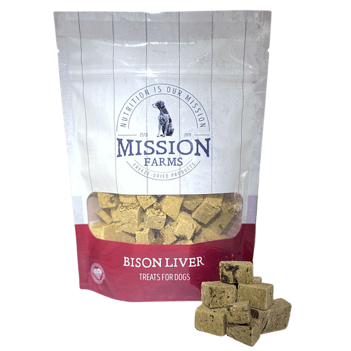 Mission Farms Freee-Dried Bison Liver Dog Treats 3oz