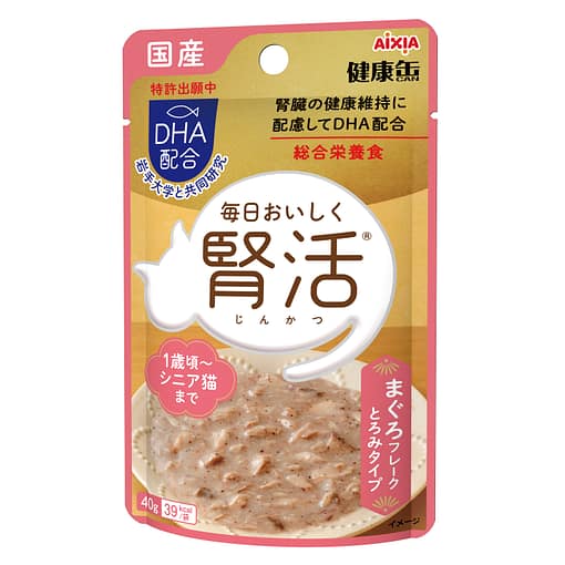 Aixia Kenko Pouch - Adult Kidney Care - Tuna Flakes w/Thick Sauce 40g