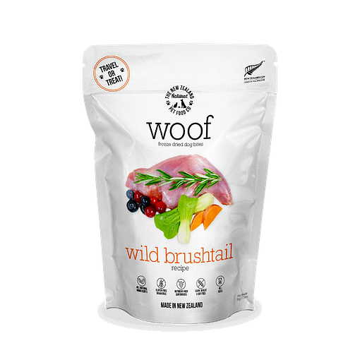 WOOF Freeze Dried Raw Wild Brushtail Dog 50g