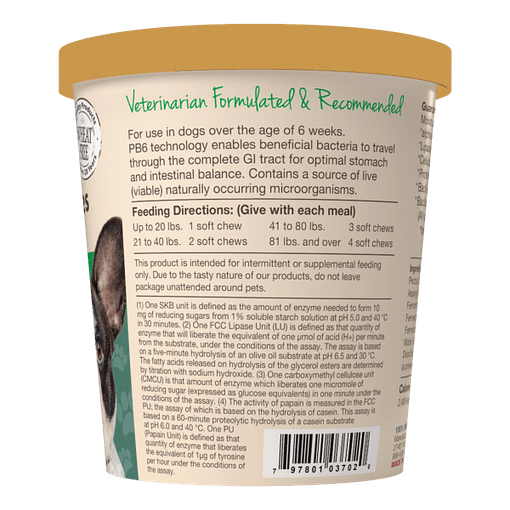 NaturVet Advanced Probiotics & Enzymes For Dog 70ct