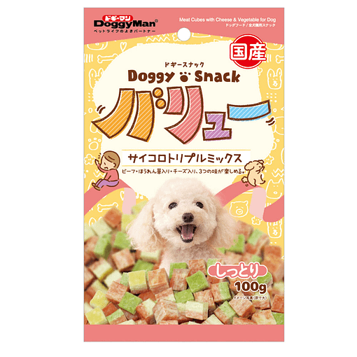 DoggyMan Doggy Snack Triple Mix Dice Dog Treats 100g