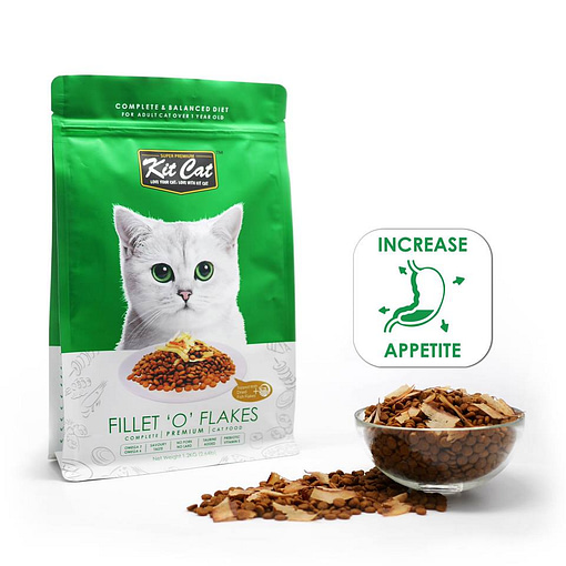 Kit Cat Premium Cat Food Fillet 'O' Flakes