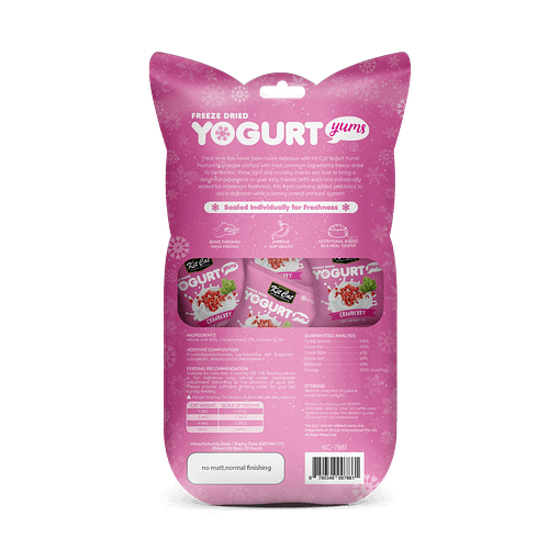 Kit Cat Freeze Dried Yogurt Yums Cat Treat - Cranberry (10pcs)