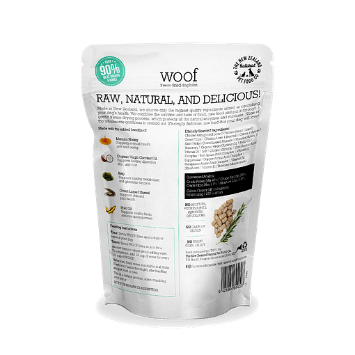 WOOF Freeze Dried Raw Chicken Dog Treats 50g