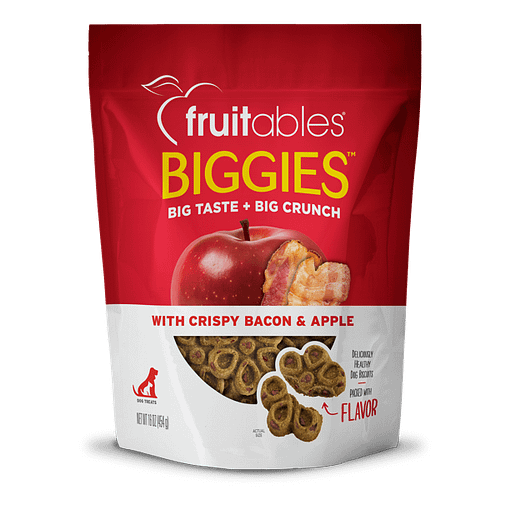 Fruitables Biggies Crispy Bacon & Apple 16oz Dog Treats