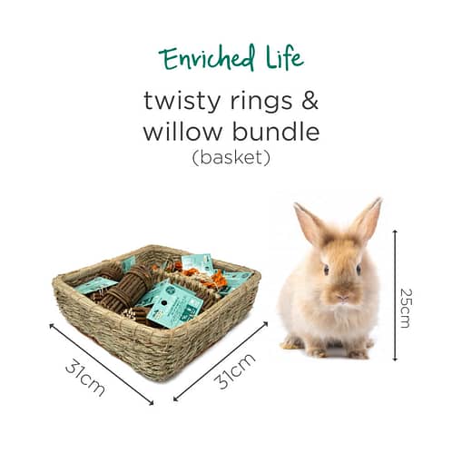 Oxbow Enriched Life - Twisty Rings & Willow Bundle Basket for Small Animals