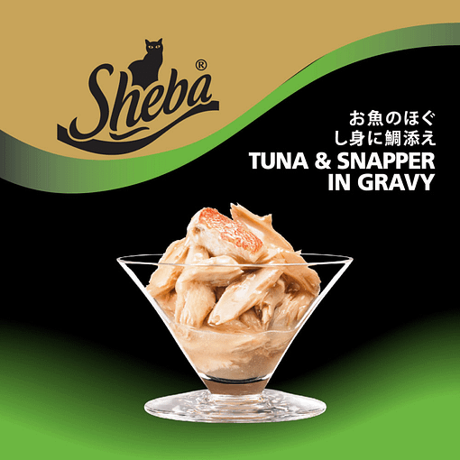 Sheba Can Cat Food Wet Food Tuna & Snapper in Gravy 85g