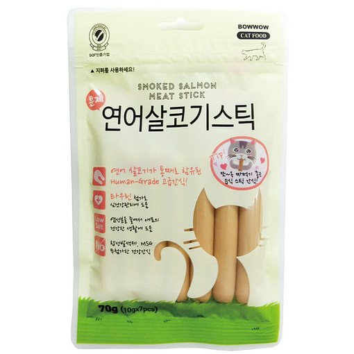 BOW WOW Smoked Salmon Meat Sticks Cat Treats 70g