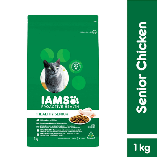 IAMS Cat Food Dry Food Senior Chicken 1kg